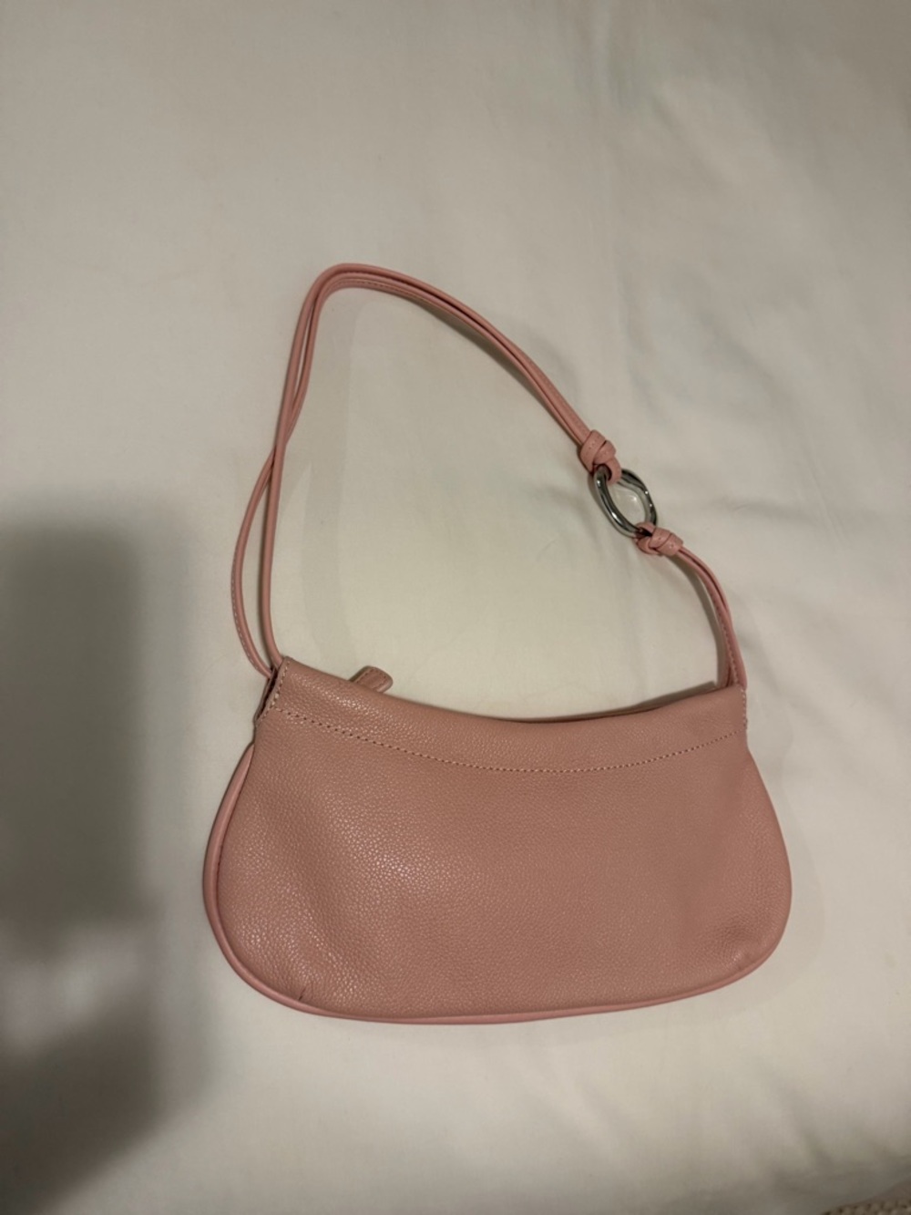 STAUD Pink Pebbled Leather Shoulder Bag - Picture 3 of 4